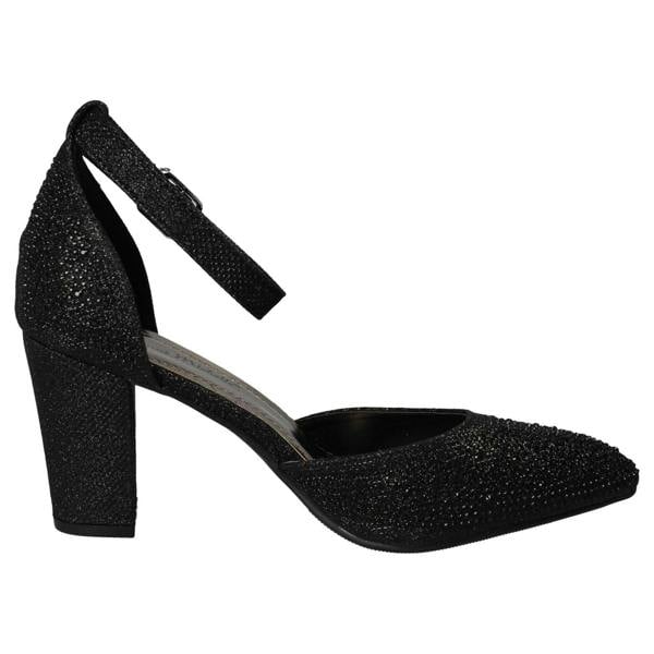 Anne Michelle Ladies Anne Michelle Block Heel Glitter Court Shoes