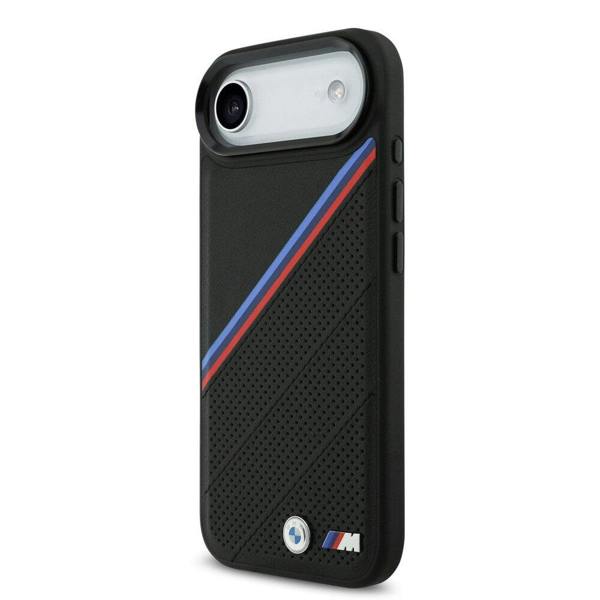 BMW M Tricolor Metal Logo Case with MagSafe for iPhone 17 Air 6.5" Black - BMHMP17M25PCSPEK