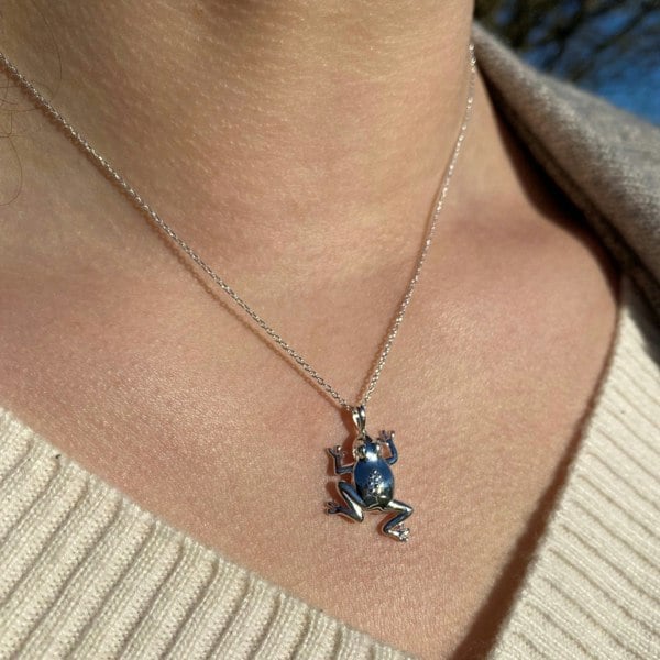 Sterling Silver Frog Necklace - Reeves & Reeves