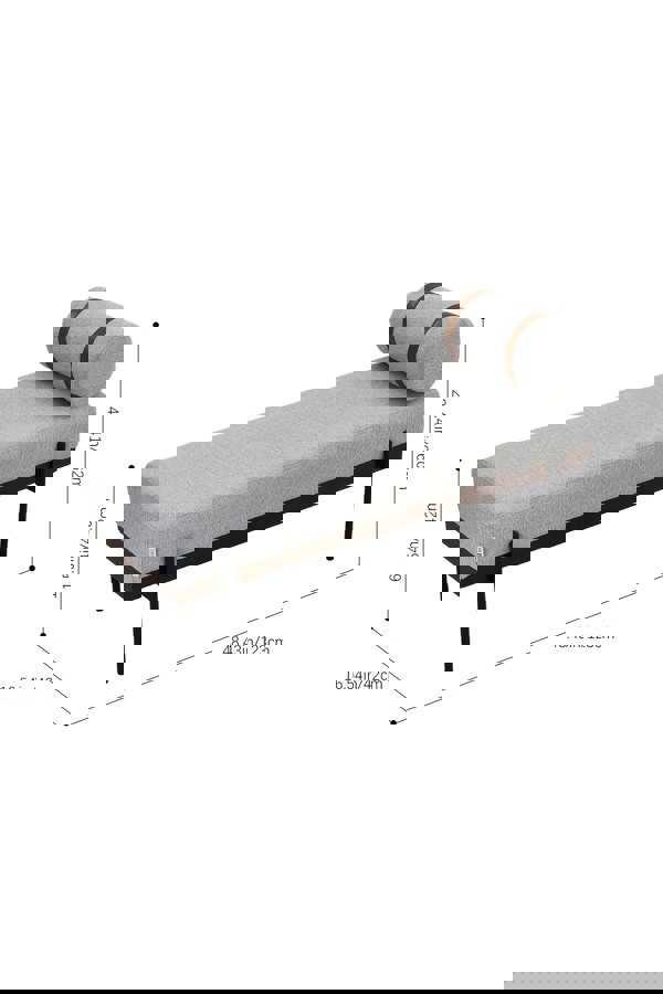 Living and Home Upholstered Bench with a Removable Pillow