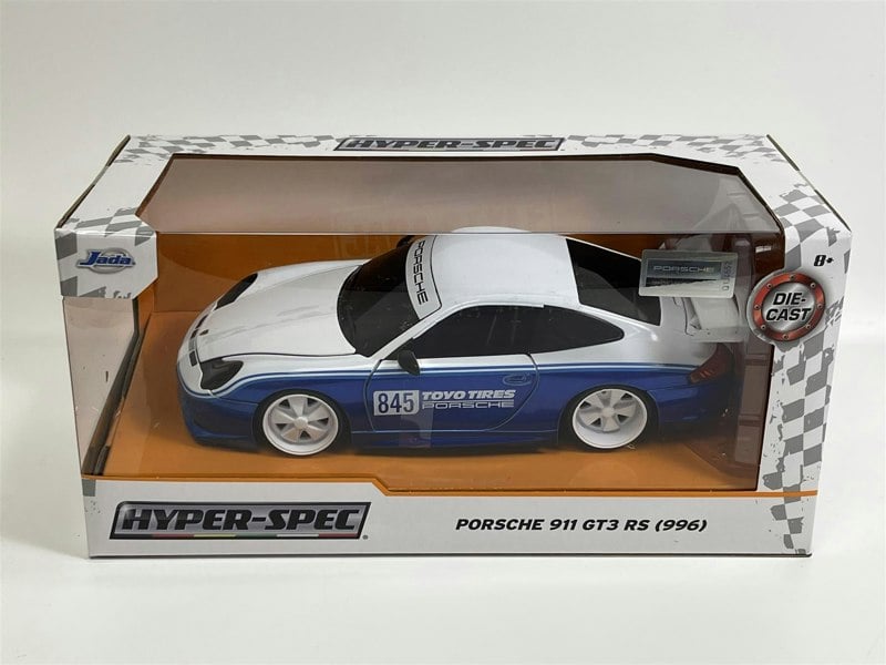 Jada Porsche 911 GT3 RS 996 Hyperspec Blue White 2006 1:24 Scale Jada 35492
