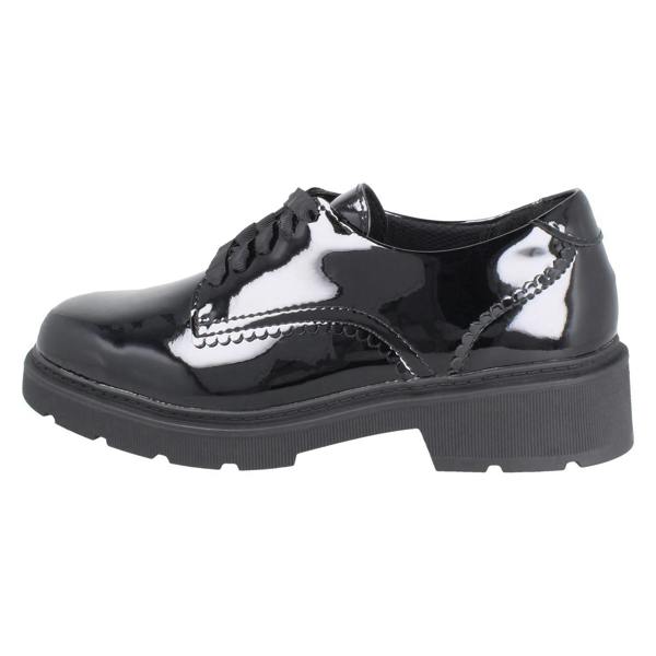 Clarks Girls Clarks Scalloped Edge Chunky Sole School Shoes Eris Pure