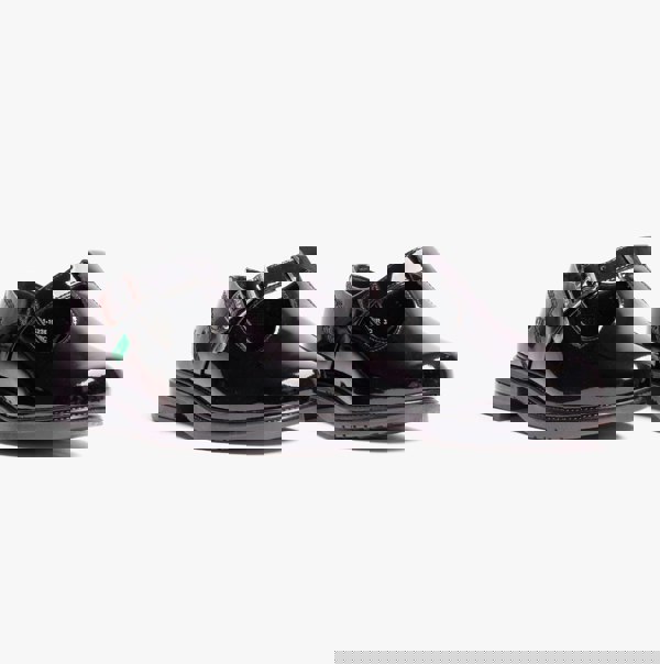 Kickers 116228 LACH T-BAR Girls School Shoes Black Patent