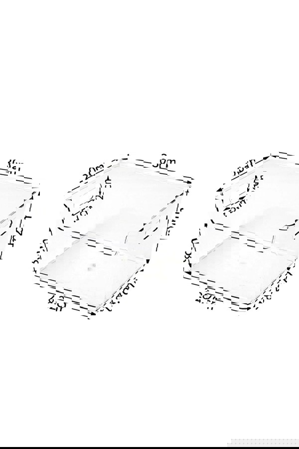 Living and Home 2pcs Clear Refrigerator Organizer Bins Kitchen Fridge Storage Box