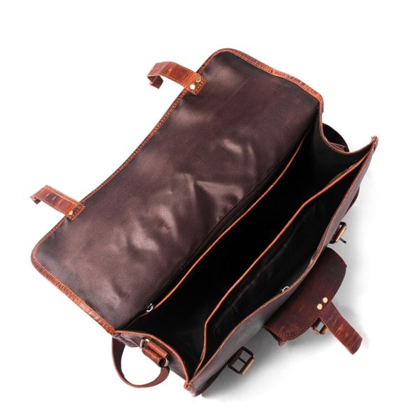 Loculus Buffalo Leather Satchel Messenger Bag - DÖTCH CLUB