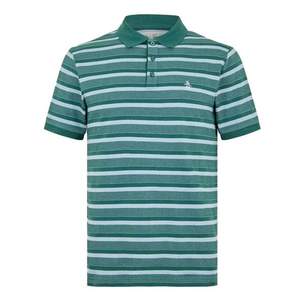 Original Penguin Mens Striped Polo Shirt - June Bug - 