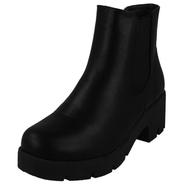 Spot On Ladies Spot On Chunky Ankle Boots F50986