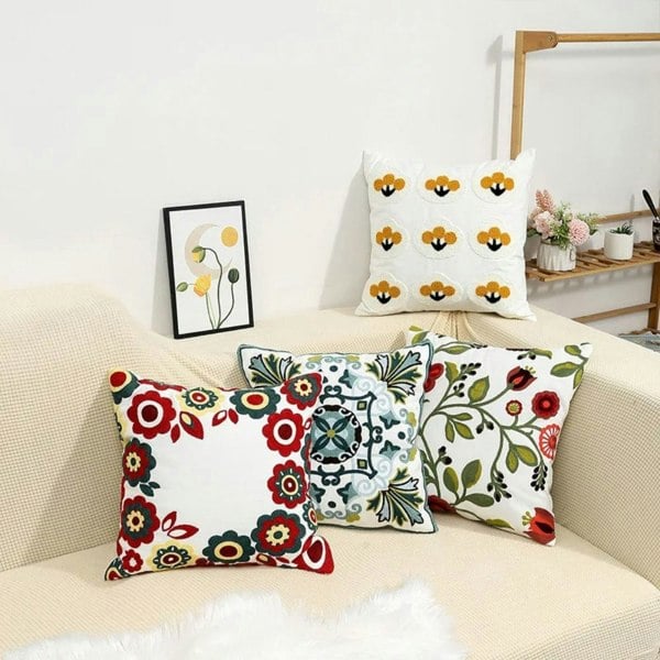 Anyhouz Anypillow Pillowcase Bohemian Embroidered Decorative Cushion Cover