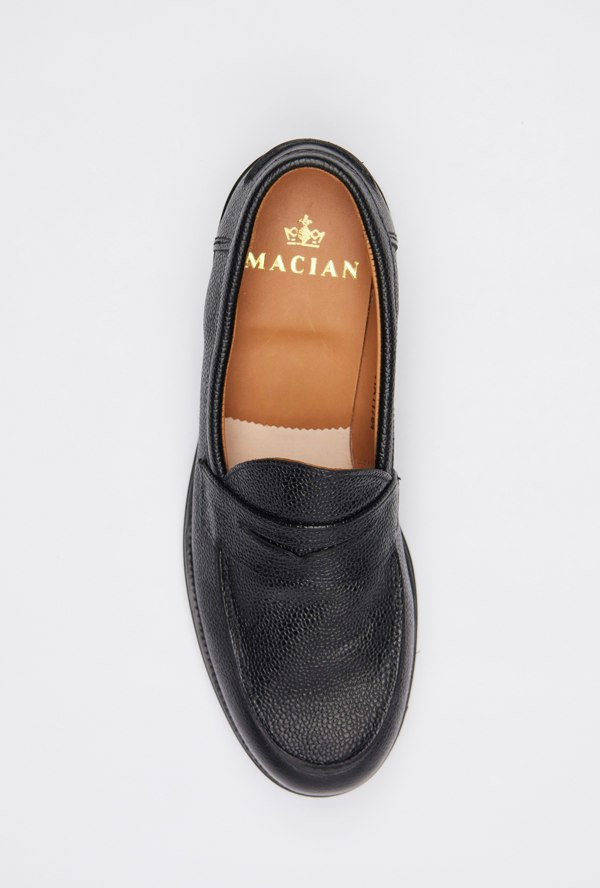 Macian Ludo Penny Loafer - Black