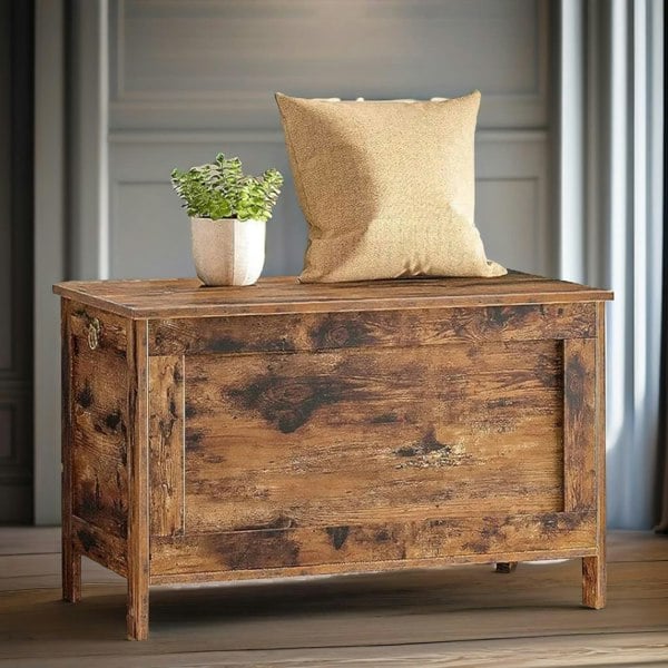 Rafaelo Mobilia Wooden Large Storage Box with Lid