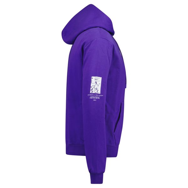 Off-White Paint Mirror Logo Slim Fit Hoodie - Purple