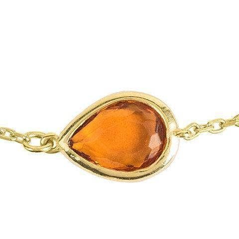 Pisa Mini Teardrop Bracelet Gold Citrine - LATELITA Bracelets