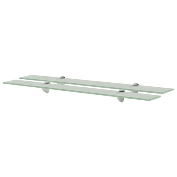 Berkfield Floating Shelves 2 pcs Glass 80x10 cm 8 mm