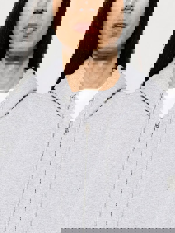 Bape One Point Zip Hoodie Grey - Mens