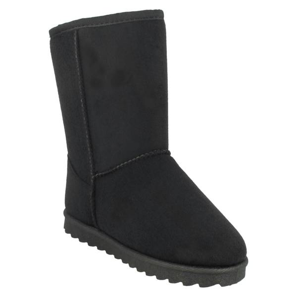 Spot On Girls Spot On Mid Leg Faux Fur Fleece Lined Boots