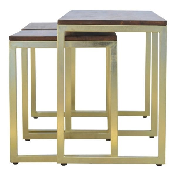 Artisan Furniture Chunky Gold Table Set of 3
