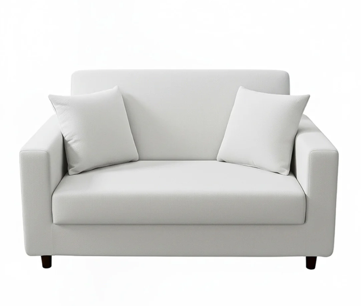 Anyseat 2 Seater Sofa Cover Plain White Style and Protection For Living Room Sofa Chair Elastic Stretchable Slipcover