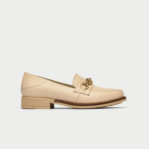 Calla Rebecca Chunky Loafer Shoes for Bunions & Wide Feet - Neutral Leather