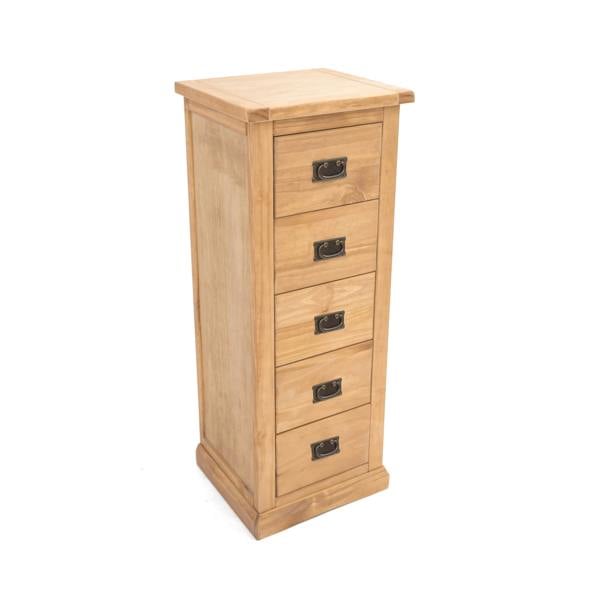 Cabinet Bits Lucca 5 Drawer Narrow Chest of Drawers Bras Drop Handle