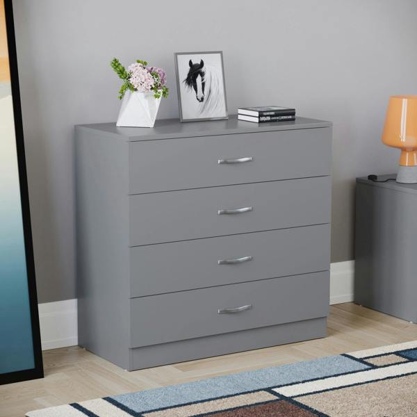 Vida Designs Riano 4 Drawer Chest, Black