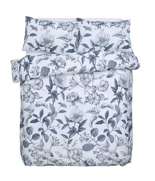 M.M Linen Botanical Duvet Set - Bluestone