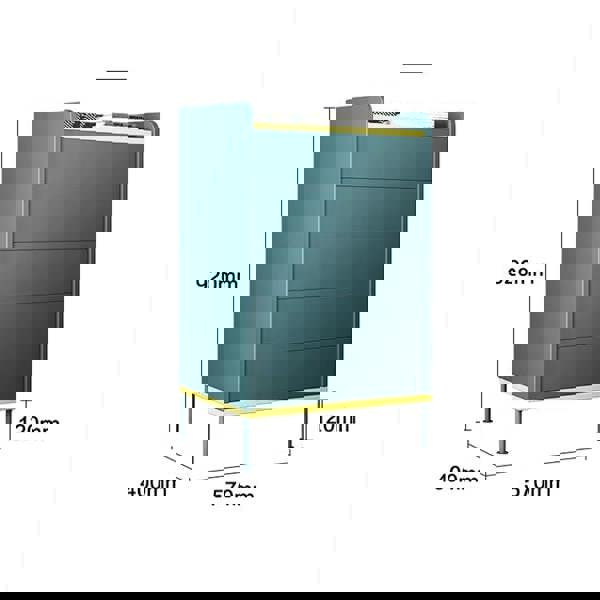 Gordon Chests Of Drawers, Blue with chest of drawers pine