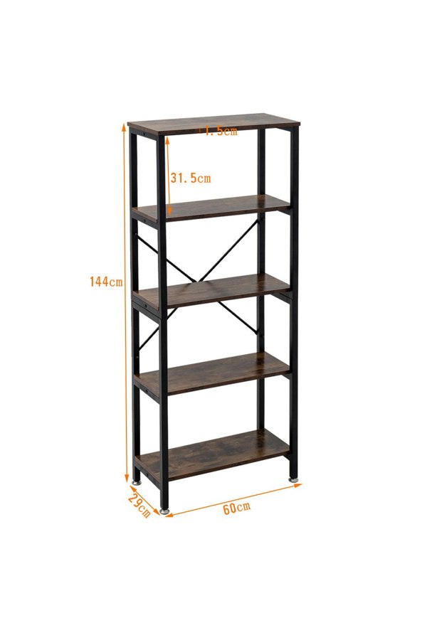 Living and Home 5 Tier Ladder Open Storage Bookcase