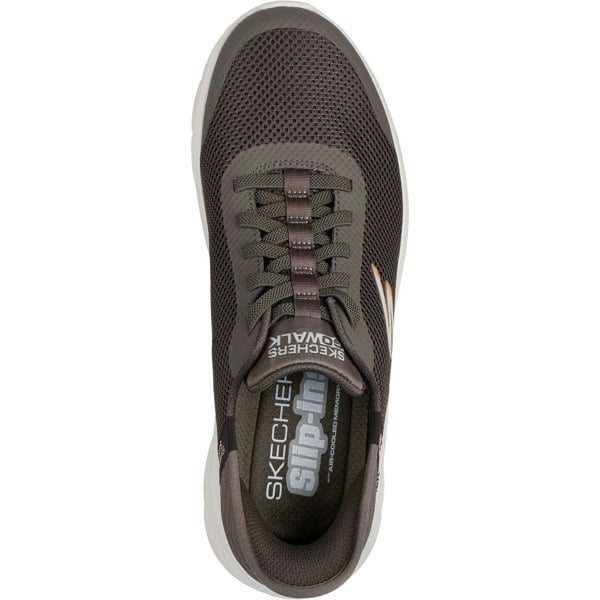 Skechers GO WALK Flex Hands Up Men's Trainers in Brown
