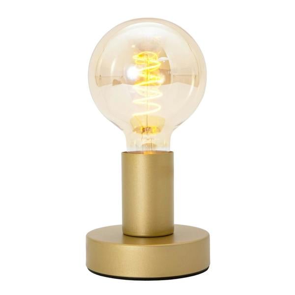 Satin Gold Bulb Holder Table Lamp to Showcase Vintage Filament Bulbs Image 4