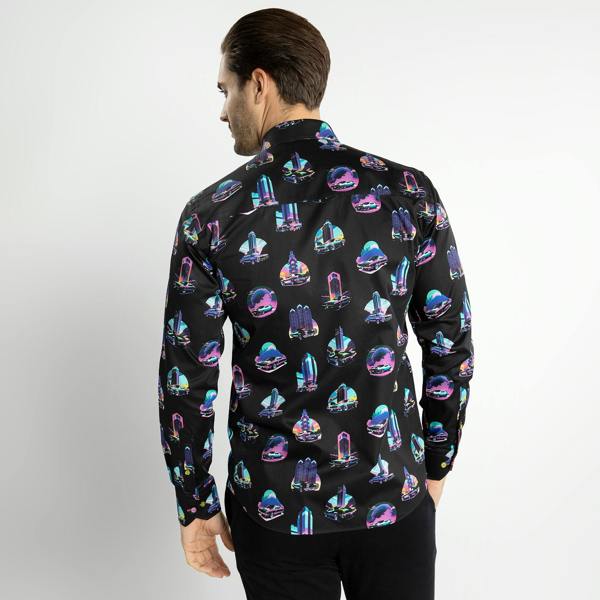 RETRO CAR MEN PRINT SHIRT - Premium Men's Patterned Shirt by Claudio Lugli | Bold Design, Tailored Fit, Best Printed Shirts