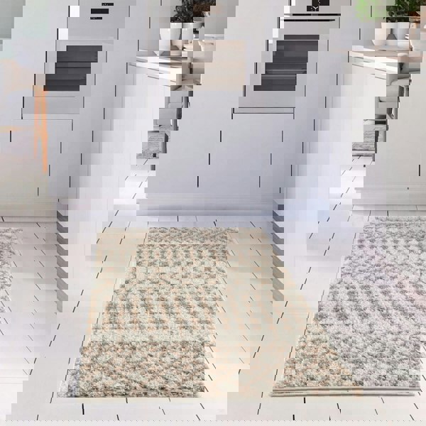 Moroccan shaggy Beige Ivory Rug Thick pile easy to clean