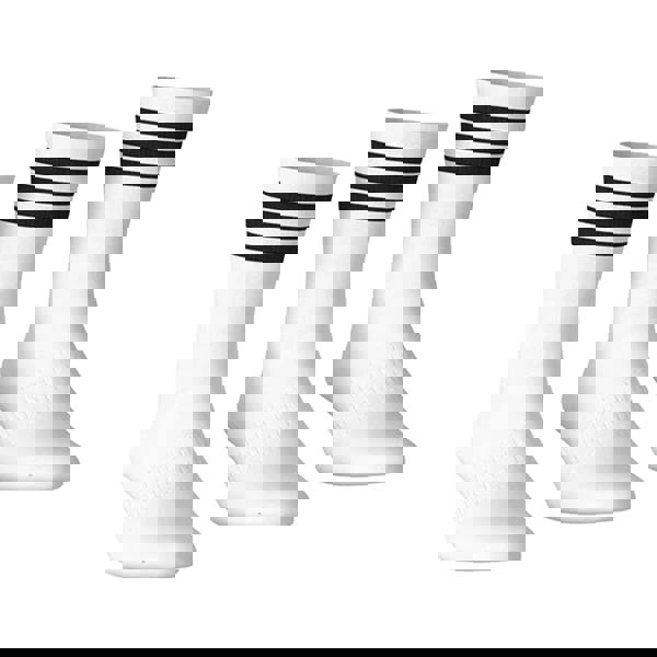 Adidas Unisex Adult Crew Socks (Pack of 3) - White/Black - 