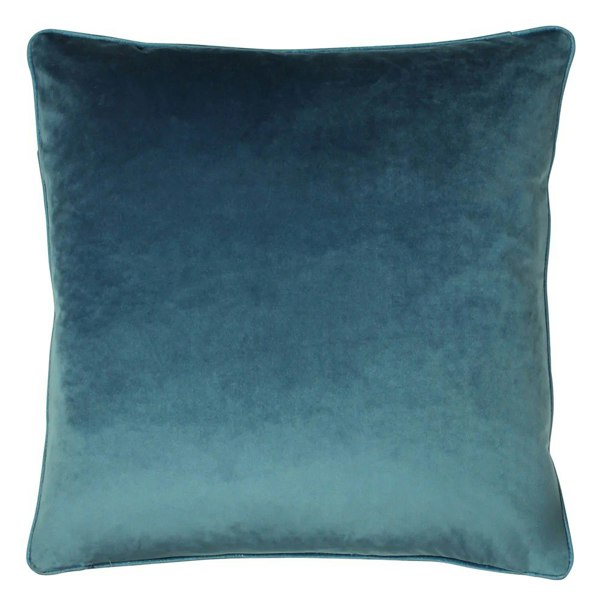 Furn Wisteria Velvet Square Cushion Cover - Petrol