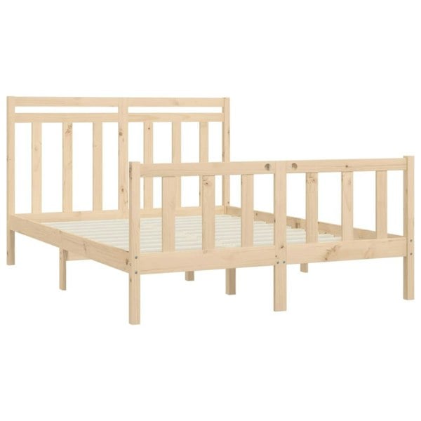 Berkfield Bed Frame Solid Wood Pine 140x200 cm