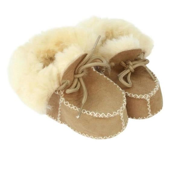 Eastern Counties Leather Kids Sheepskin Lace Up Boots - Beige