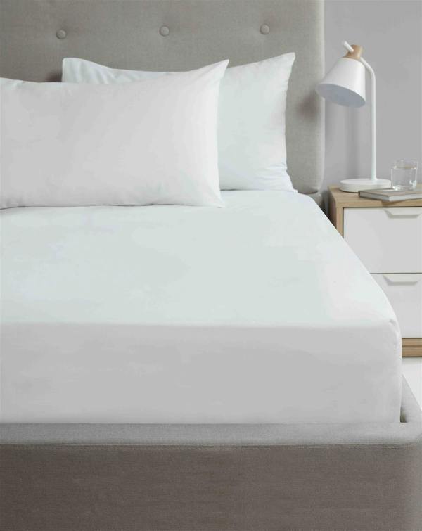 Microfibre Fitted Sheet - White - King
