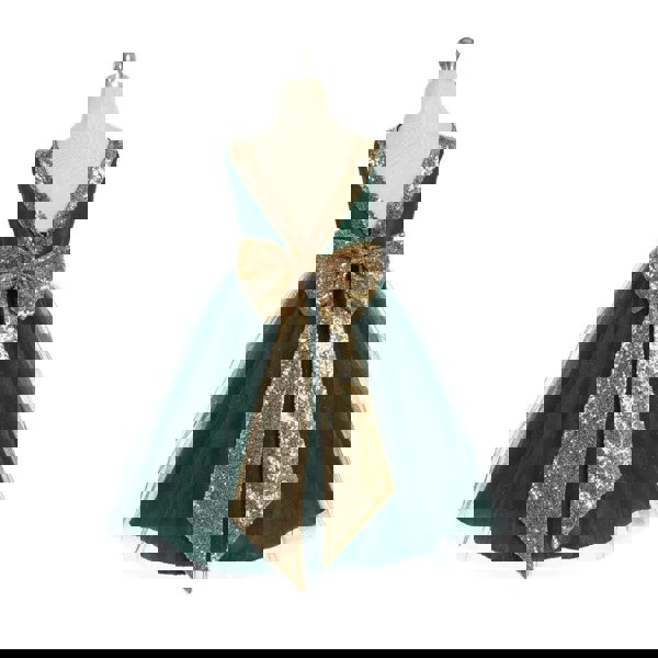 Emerald Gold Occasion Dress