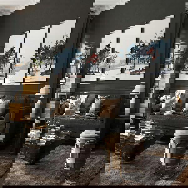 Blue Wall Art For Living Room | Set of 3 wall art prints