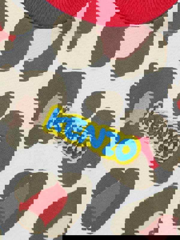 KENZO KIDS KENZO Girls Animal Print Sweatshirt in Stone