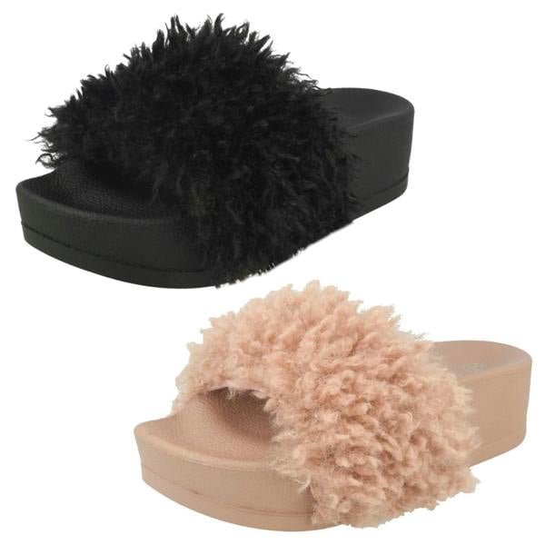 Spot On Ladies Spot On High Flatform Mule