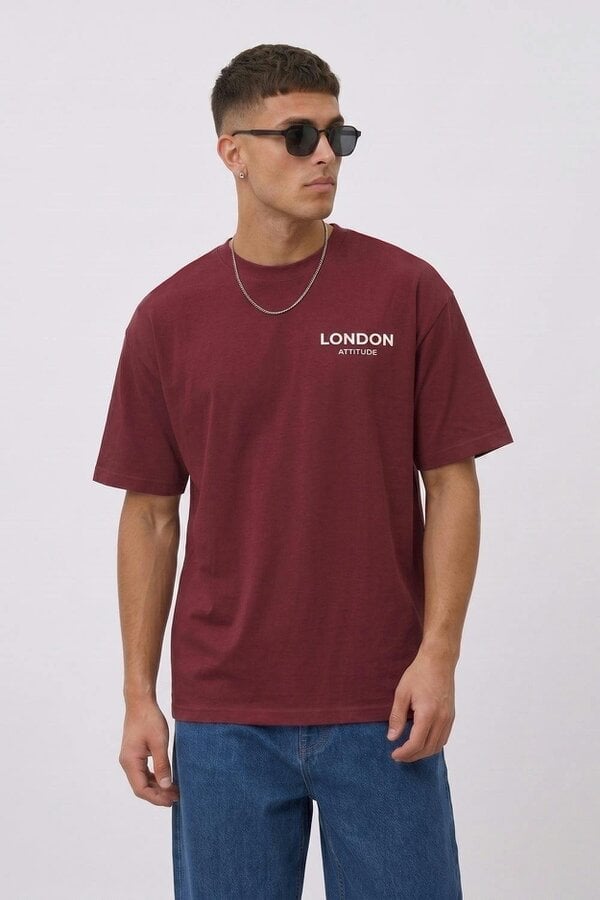 London Attitude Athletics Premium Graphic T-Shirt in White Print