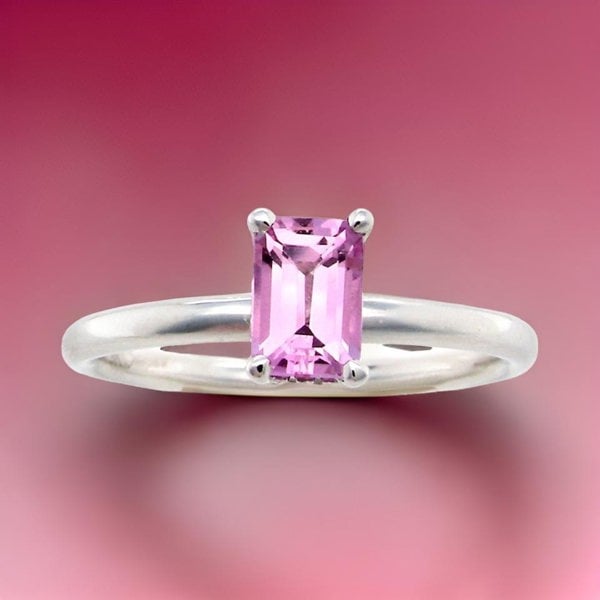 Vintage Tom A pretty Pink Sapphire and Diamond ring