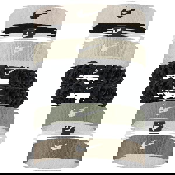 Nike Mixed Flexible Classic Hair Tie (Pack of 8) - Pink/White - 