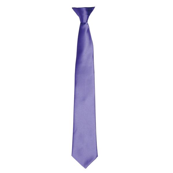 Premier Colours Mens Satin Clip Tie - Purple