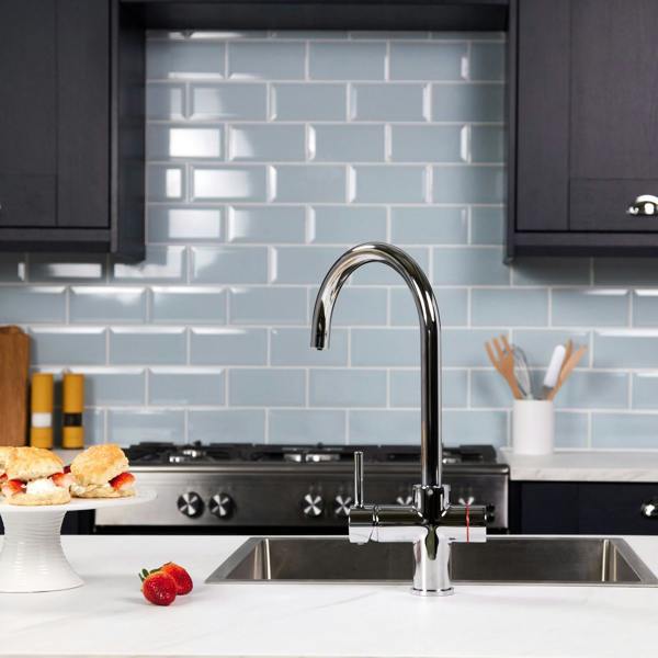 Impromta 3 in 1 Biometric Swan Neck Boiling Water Tap | Polished Chrome Finish