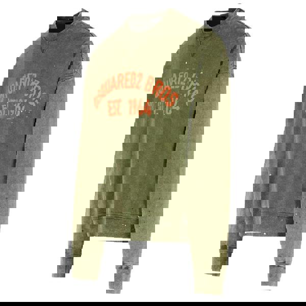 Dsquared2 Marble Dyed With Vanish Spot Cypro Fit Sweatshirt Military Green M