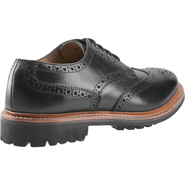 Cotswold Mens Quenington Commando Lace Up Dress Leather Shoe - Black