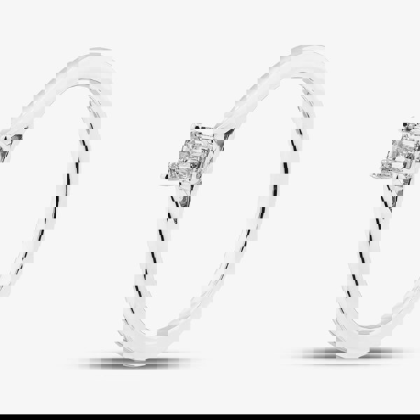 1888 Collection 9ct White Gold 0.33ct Emerald Cut Diamond Solitaire Ring EPP01-9W-0.33-H-SI2