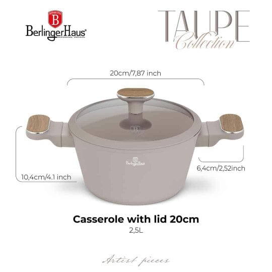 Berlinger Haus Casserole 20 cm  Berlinger Haus BH8338 | Taupe Nordic