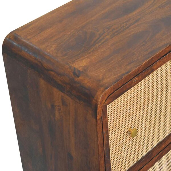 Artisan Furniture Solid Wood Chestnut Woven Chest, 3 Drawers, Brown